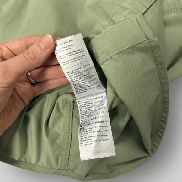 FJALLRAVEN High Coast Stretch Shirt Green Sz L Slim Fit - Picture 10 of 10